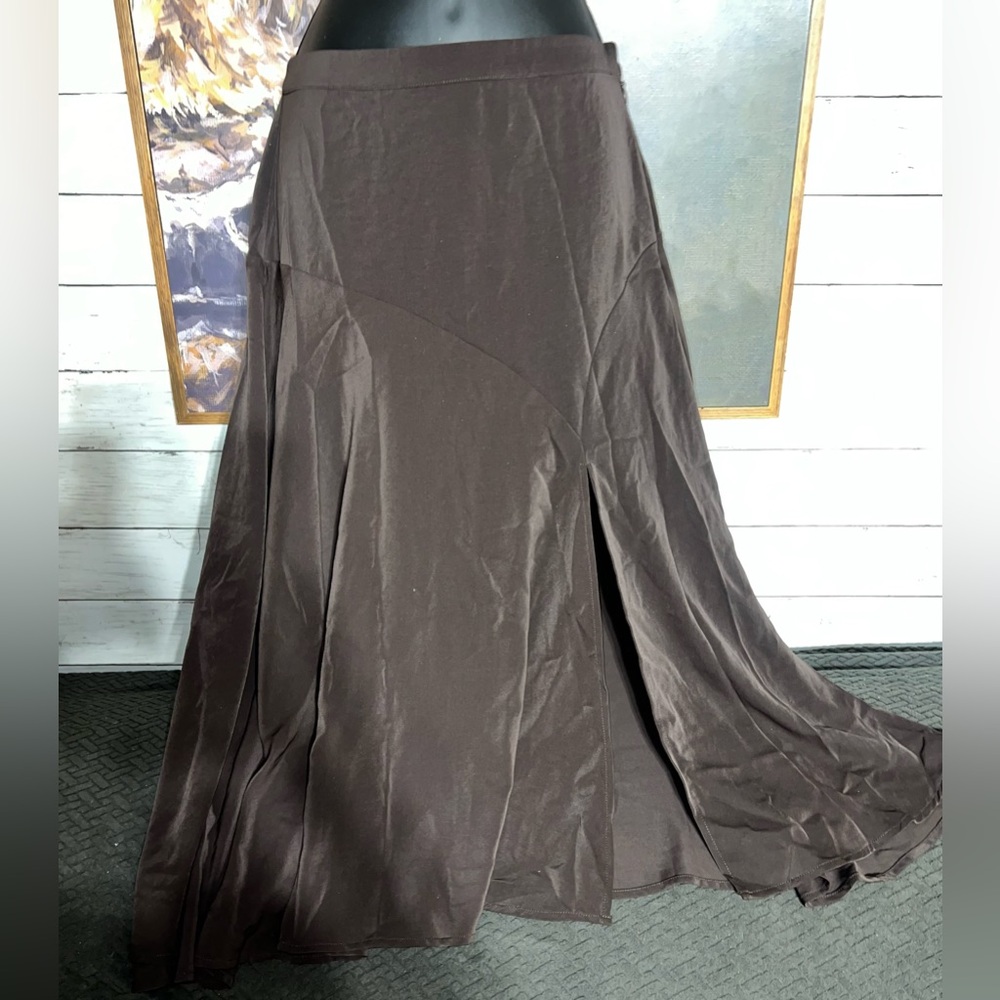 Chic Asymmetrical Brown Skirt